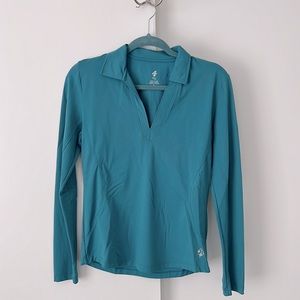 Golf top with long sleeves. Or use for any other sports. Turquoise.